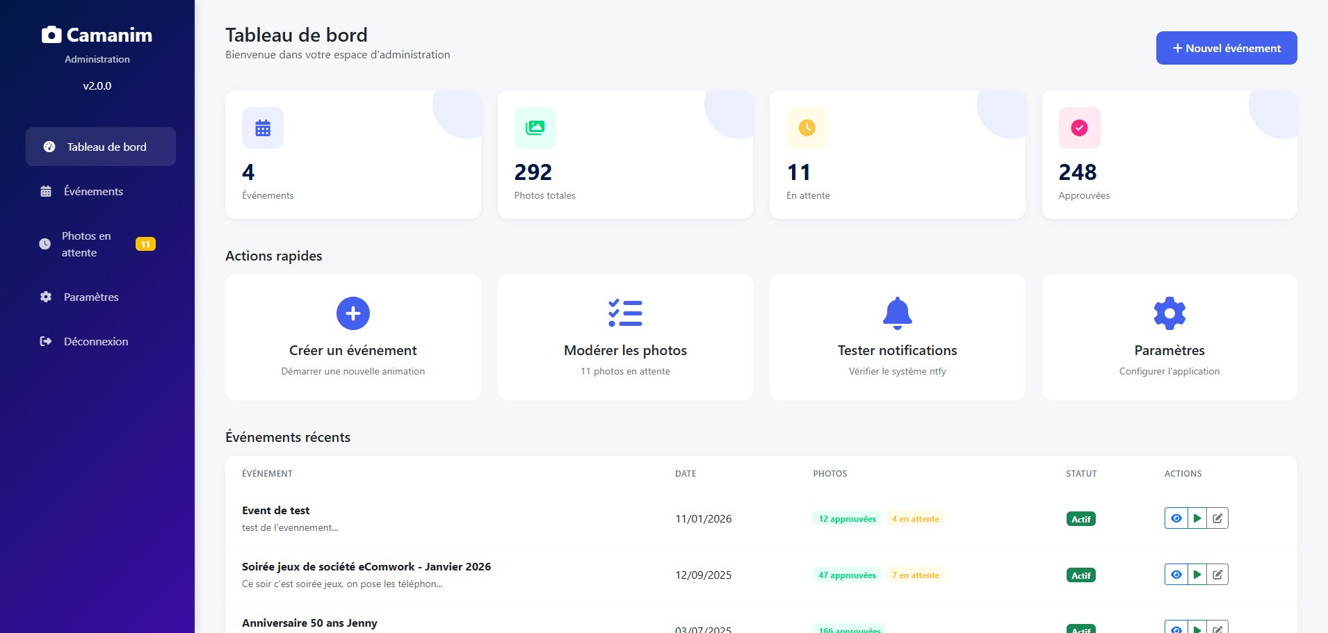 Camanim - Plateforme Photo Événementielle
